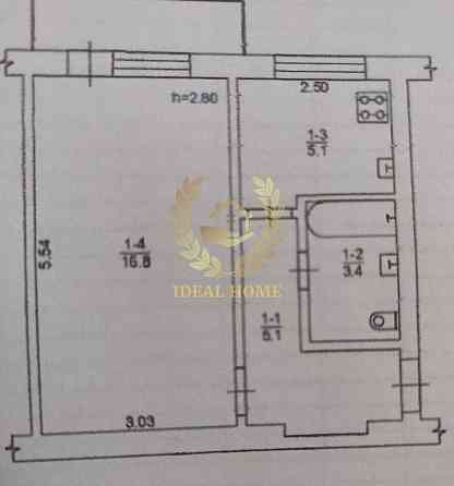 Продаж Квартира 1-кімнатна на Гладковская ул., 8А Київ