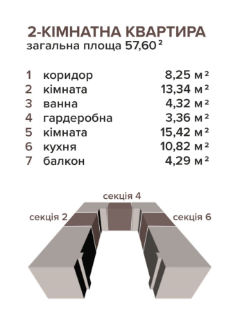 Квартира від забудовника 2 кімн. 57 кв.м 3/10 пов. Новобудова Івано-Франківськ Нова Івано-Франківськ