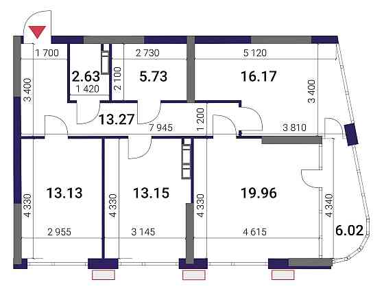 Продаж Квартира 3-кімнатна, 22/26 поверх на Причальна вул., д. 11 Kiev