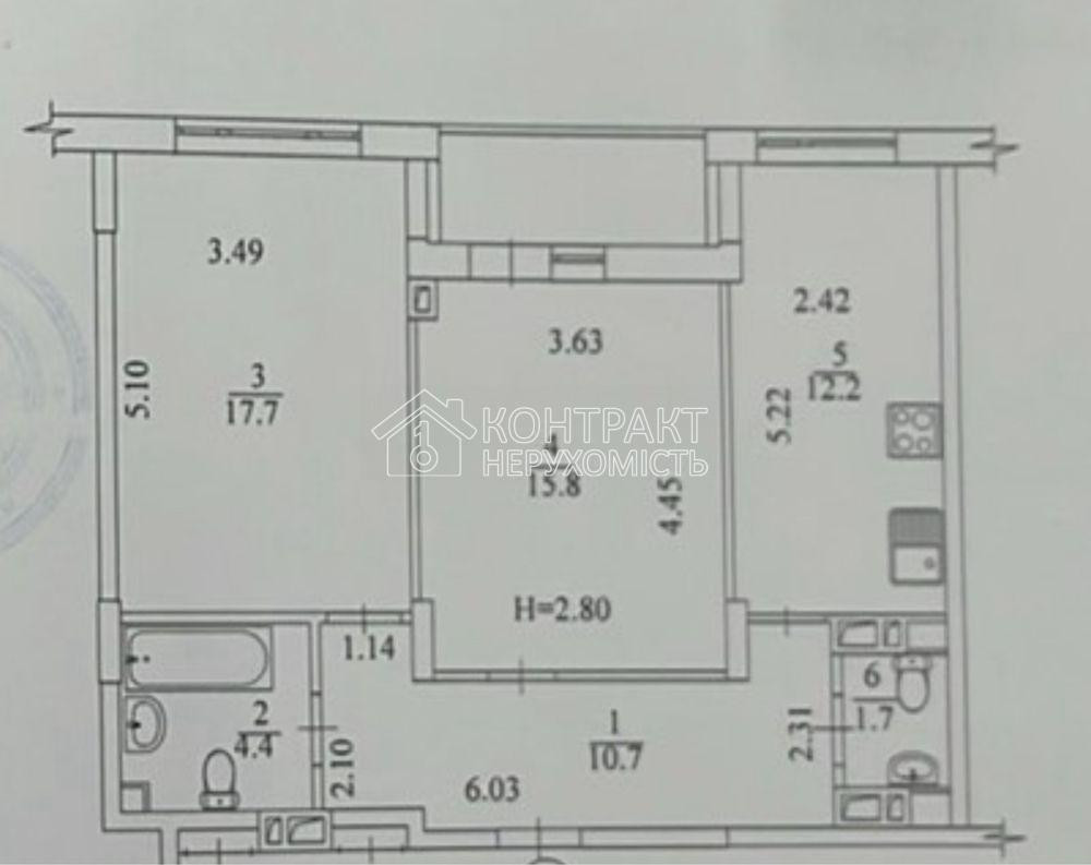 Продаж Квартира 2-кімнатна, 6/10 поверх на вул. Героїв Харкова Харків - фото 9