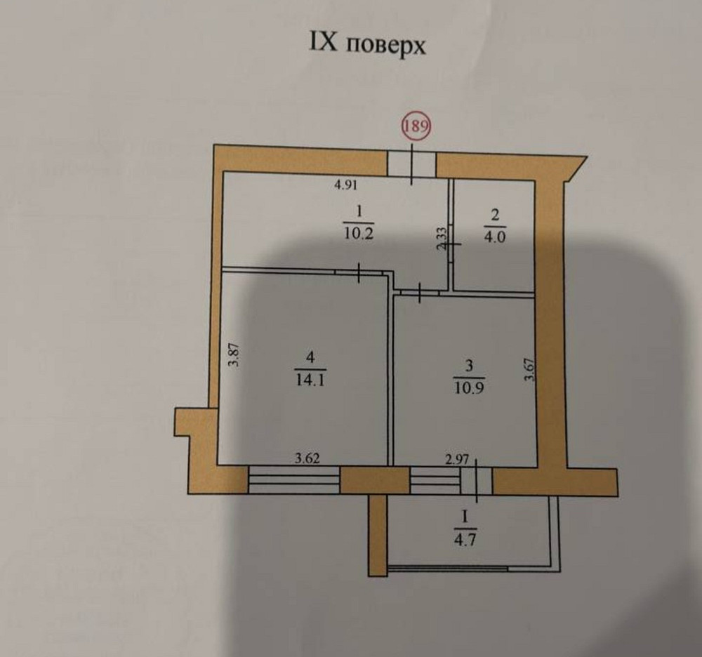 Продаж Квартира 1-кімнатна, 9/10 поверх на Іллєнка вул., 3в Тернополь - изображение 2