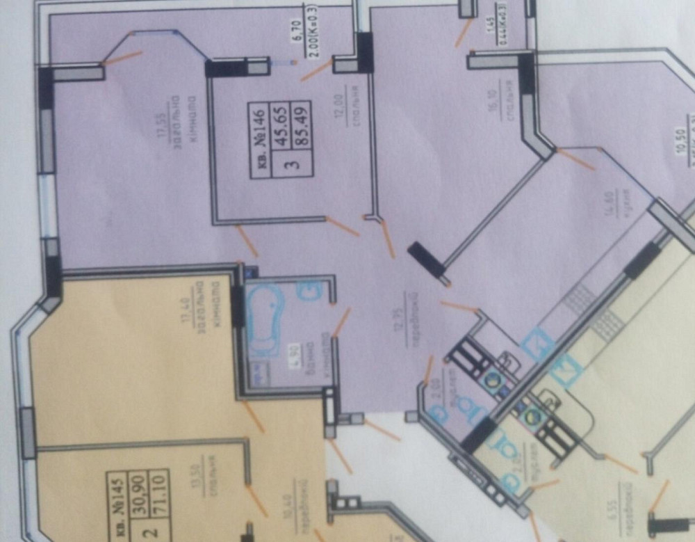 Продаж Квартира 3-кімнатна, 2/10 поверх на вул. Івана Сльоти Житомир - фото 3