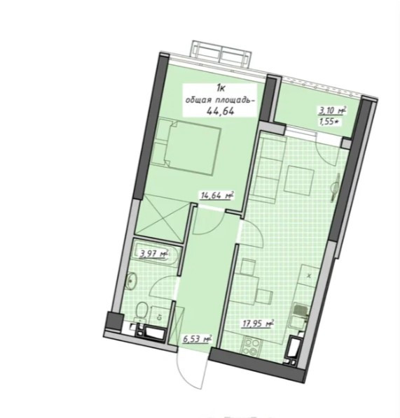 Продаж Квартира 1-кімнатна на переулок Курортный, 2 Одесса - изображение 7
