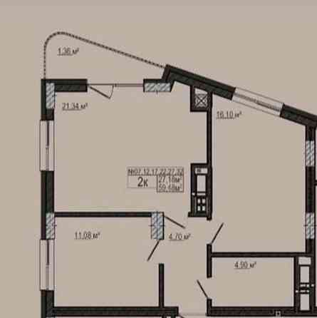 Продаж Квартира 1-кімнатна, 7/10 поверх на вул. Федьковича Івано-Франківськ