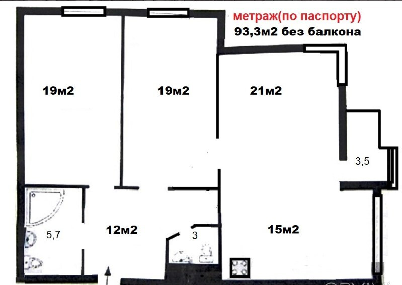 Оренда Квартира 2-кімнатна, 6/22 поверх на ул. Белорусская, 3 Київ - фото 15
