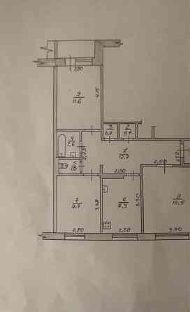 Продаж Квартира 3-кімнатна, 1/9 поверх на вул. Вітрука Житомир