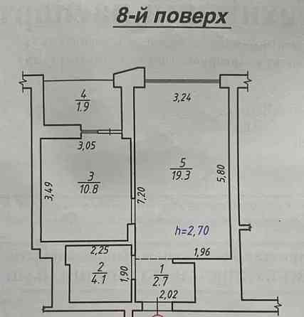 Продаж Квартира 1-кімнатна, 8/9 поверх на вул. Пасічна Львов
