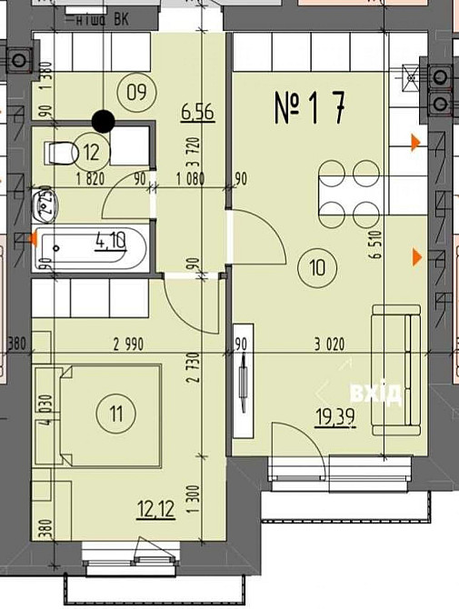 Продаж Квартира 1-кімнатна, 3/3 поверх на вул. Новодвірська Рівне - фото 4