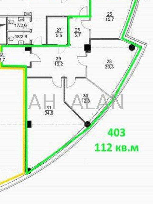 Оренда офісне приміщення на Володимирська вул., 12 приміщень - 4, поверх - 4/9 Kiev - photo 11