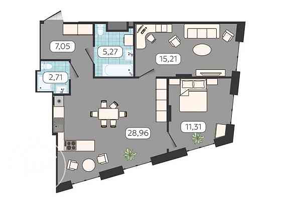 Продаж 2к Квартира 71 кв.м Садова, 2 L'viv