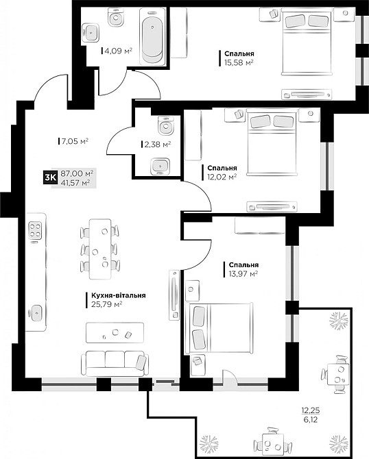 Продаж Квартира на улица Галицька Vynnyky - photo 7