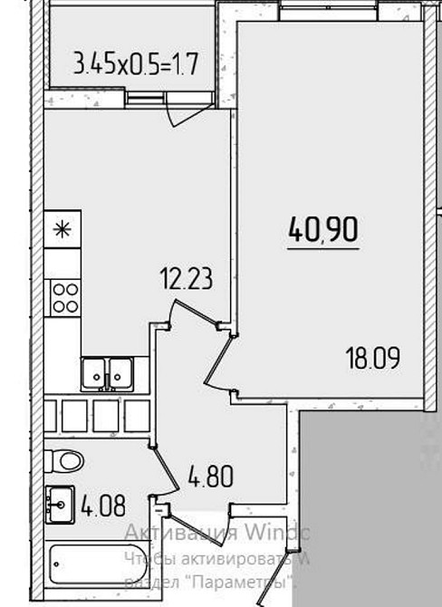 Однокомнатная квартира в Кадор Сити на Краснова Одесса - изображение 7
