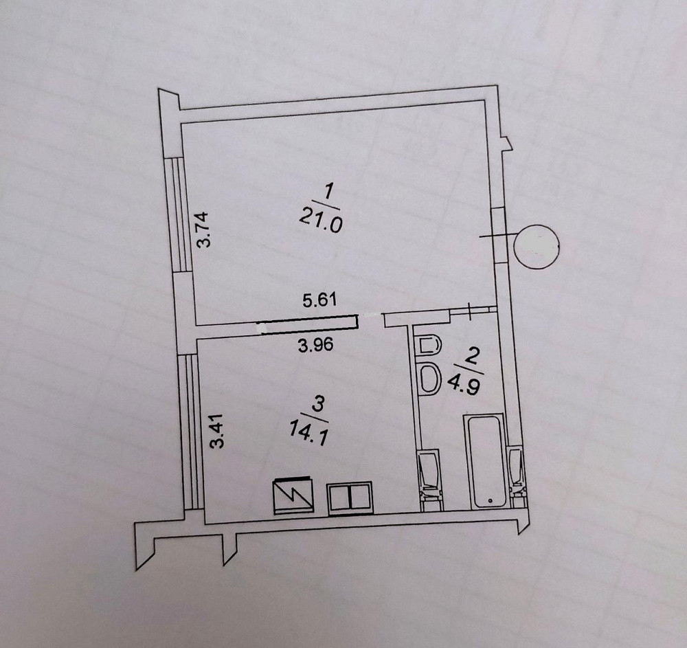 Продаж Квартира 1-кімнатна, 12/23 поверх на Максимовича Михаила вул., д. 32-Б Киев - изображение 10