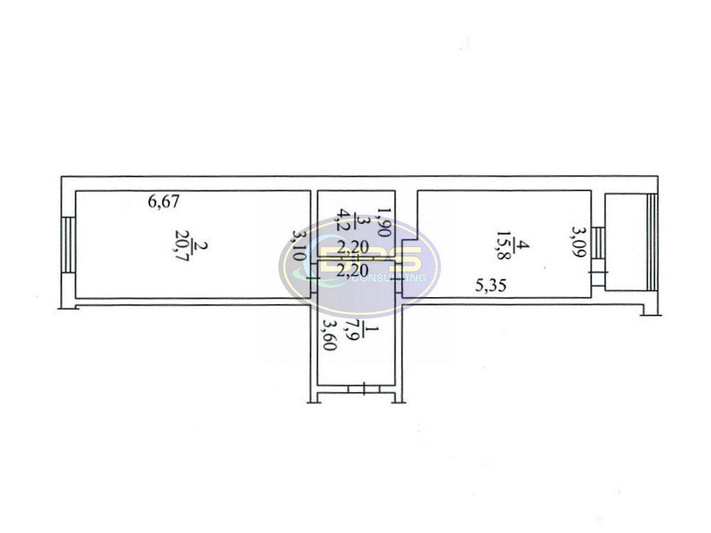 Продаж 1к квартири 52.2 кв. м Одеса - фото 1