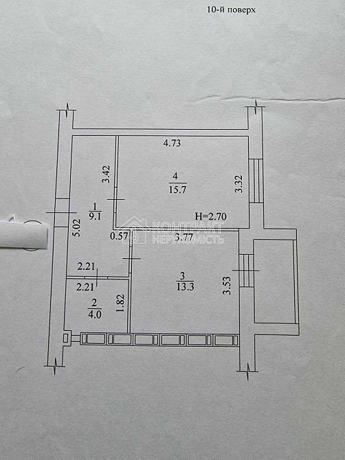 Продаж Квартира 1-кімнатна, 10/16 поверх на вул. Героїв Харкова Харків - фото 19