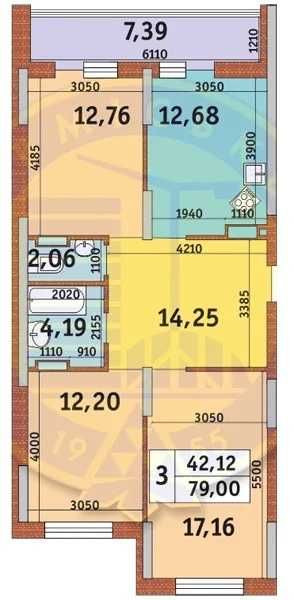 Продаж Квартира 3-кімнатна, 4/25 поверх на Каховська вул., д. 62А Kiev - photo 4