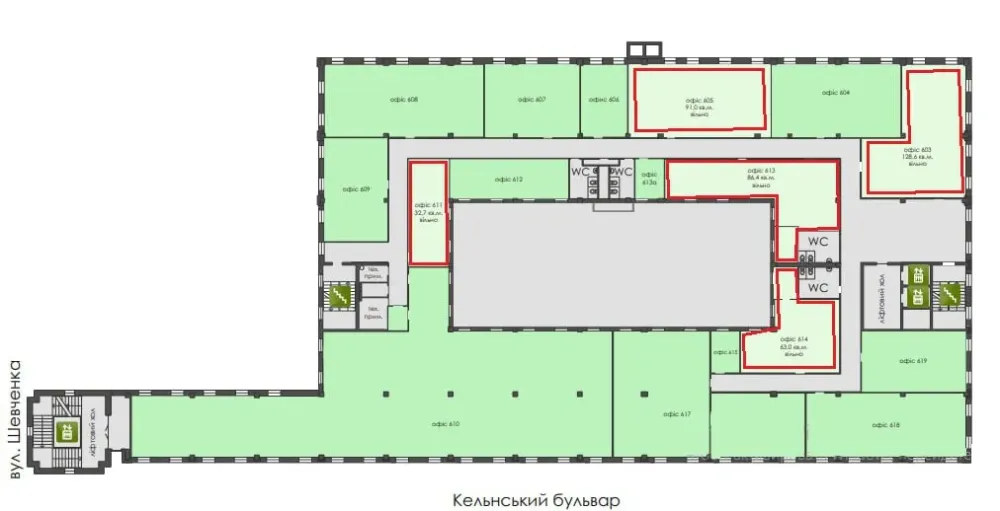 Сдаётся Офисные помещения площадь 128 кв.м  Днепр Кельнський бульвар Днепр - изображение 18