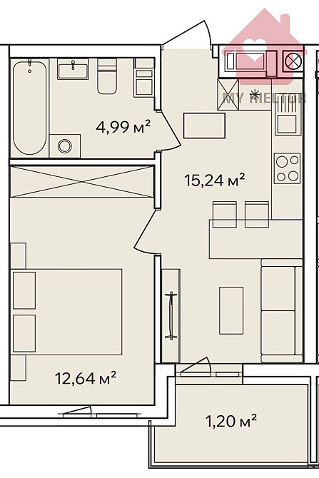 Продаж Квартира 1-кімнатна на Бабяка, 56 Ужгород - изображение 6