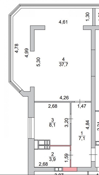 Продаж Квартира 1-кімнатна, 12/14 поверх на вул. Мистецькі Ворота Житомир - изображение 6