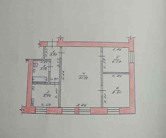 Продаж Квартира 3-кімнатна, 1/3 поверх на вул. Мала Бердичівська Житомир