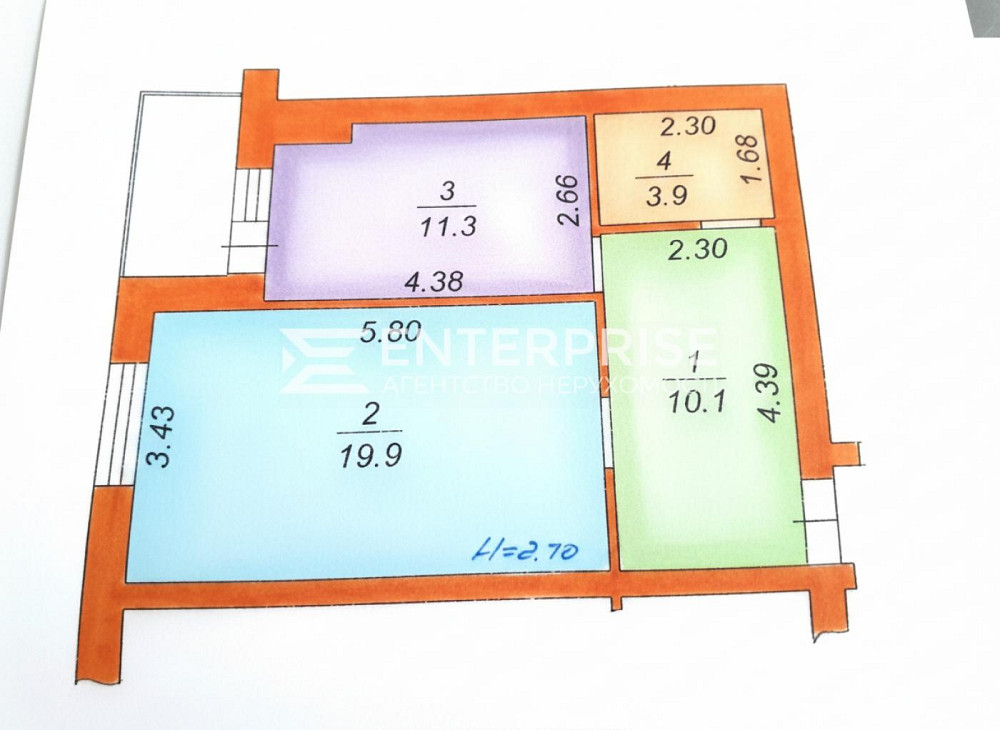 Продаж Квартира 1-кімнатна, 6/9 поверх на вул. Лесі Українки  - фото 17