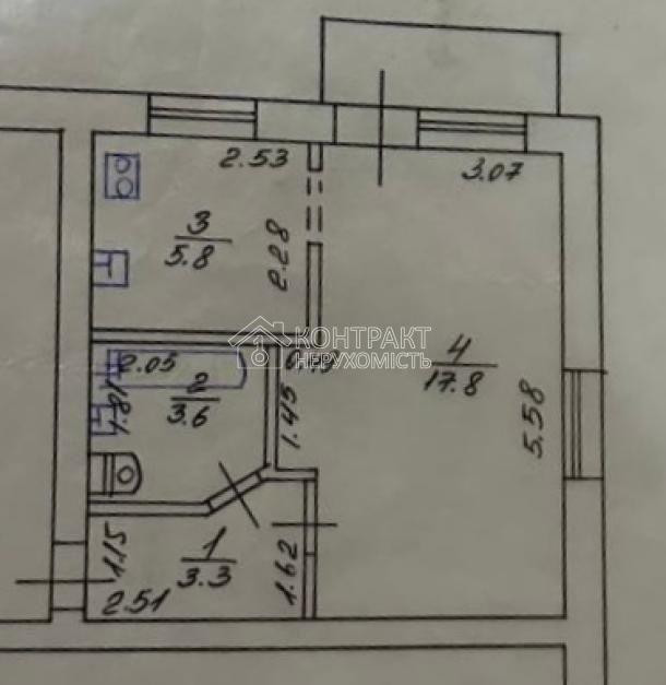 Продаж Квартира 1-кімнатна, 2/5 поверх на вул. Науки Харьков - изображение 14