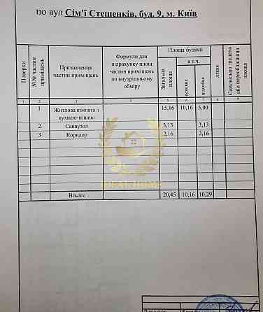 Продаж Квартира 1-кімнатна, 19/25 поверх на Семьи Стешенкив ул., 9 Киев