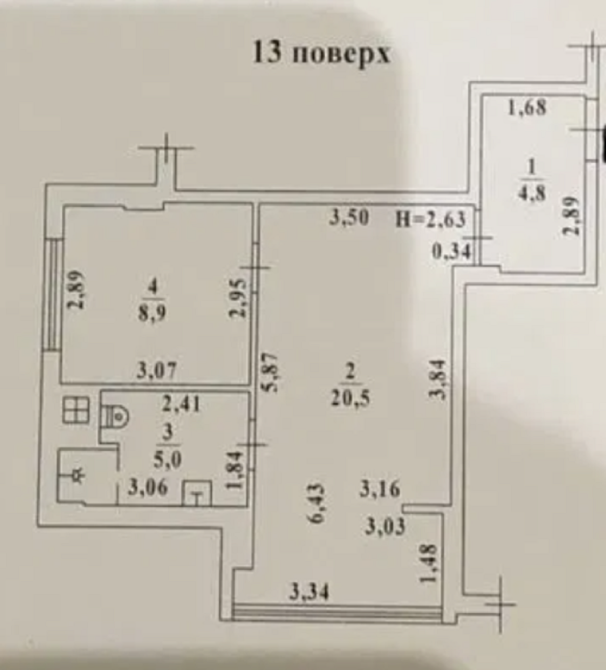1-кімнатна квартира 39.20 м2 ЖМ Райдужний Odessa - photo 14
