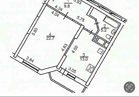 Продаж Квартира 1-кімнатна, 20/25 поверх на Пчілки Олени вул., д. 5 Kiev