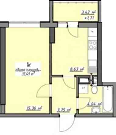 Продаж Квартира 1-кімнатна, 3/17 поверх на Князя Ярослава Мудрого проспект (Глушко Академика пр.), 17а Одеса