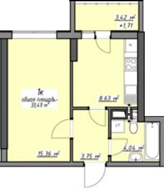 Продаж Квартира 1-кімнатна, 3/17 поверх на Князя Ярослава Мудрого проспект (Глушко Академика пр.), 17а Odessa - photo 3