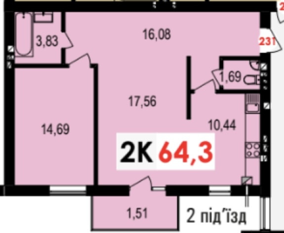 Продаж Квартира 2-кімнатна, 3/4 поверх на 24 серпня Івано-Франківськ - фото 13