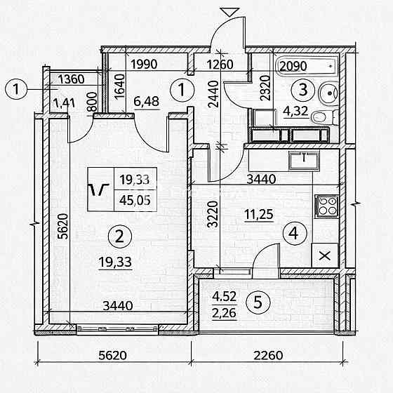 Продаж Квартира 1-кімнатна, 17/25 поверх на Коноплянська вул., д. 22-А Kiev