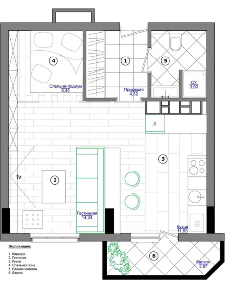 Продам 1-комнатную квартиру в ЖК "Зодиак" (пос.Котовского) Одеса - фото 9
