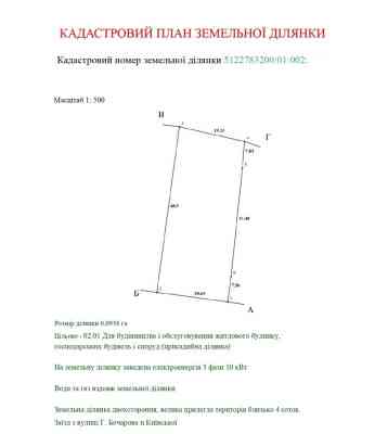 Продаж земельної ділянки 10 соток на ул. Тенистая, 18 Лиски (Килийський район)