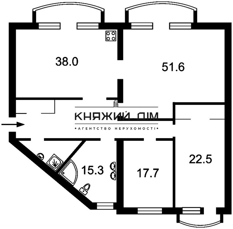 Без комісії! Простора, видова 3-х к. кв. м. Палац Україна. № 21104018 Київ - фото 12