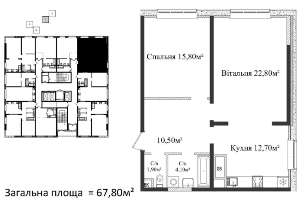 Продаж Квартира 2-кімнатна, 23/25 поверх на Гагаринское плато, 4 Одеса - фото 4