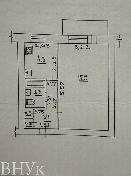 Продаж Квартира 1-кімнатна, 5/5 поверх на Наливайка Луцьк - фото 8