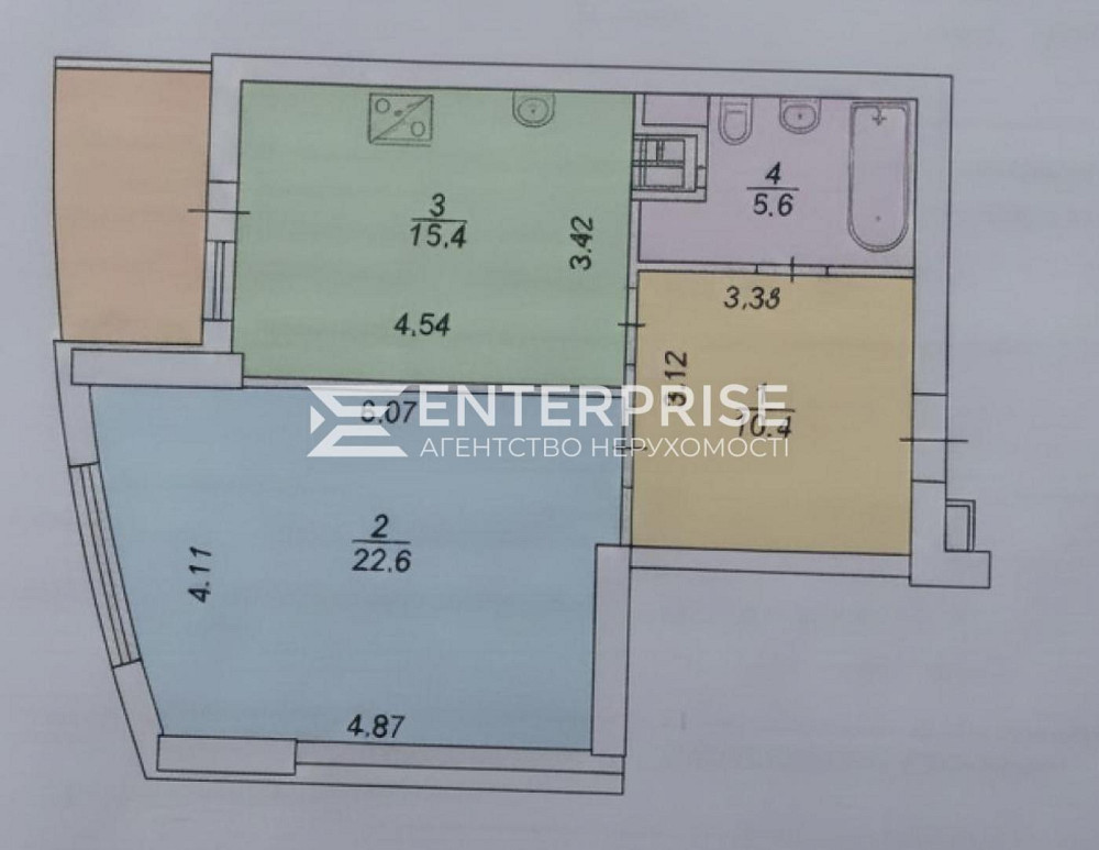 Продаж Квартира 1-кімнатна, 13/24 поверх на вул. Ушакова Николая Київ - фото 8