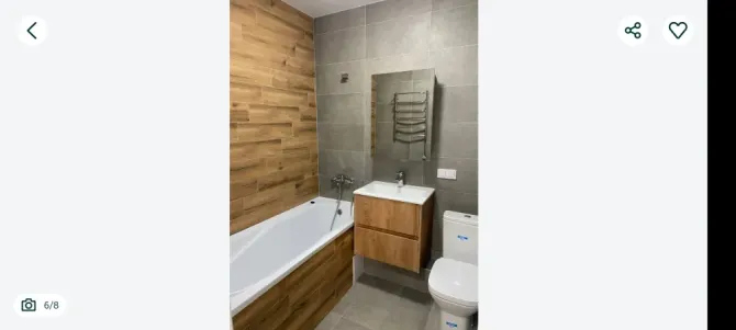 For rent 1-room apartment on Hmyri 20 with modern renovation, residential complex 
