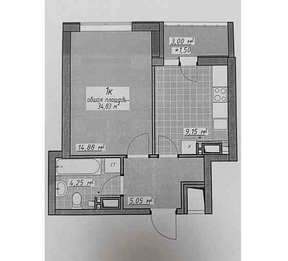 Продаж Квартира 1-кімнатна на просп. Академика Глушко, 17а Odessa