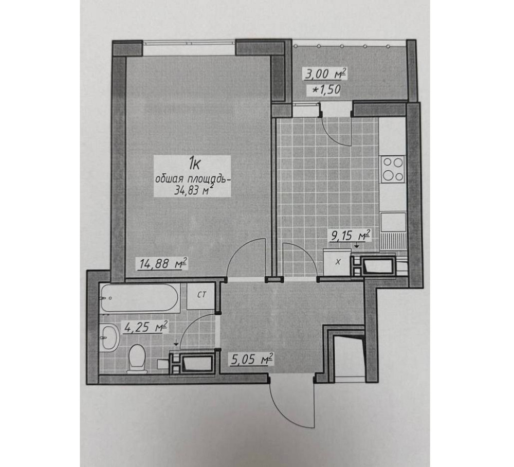 Продаж Квартира 1-кімнатна на просп. Академика Глушко, 17а Одеса - фото 5