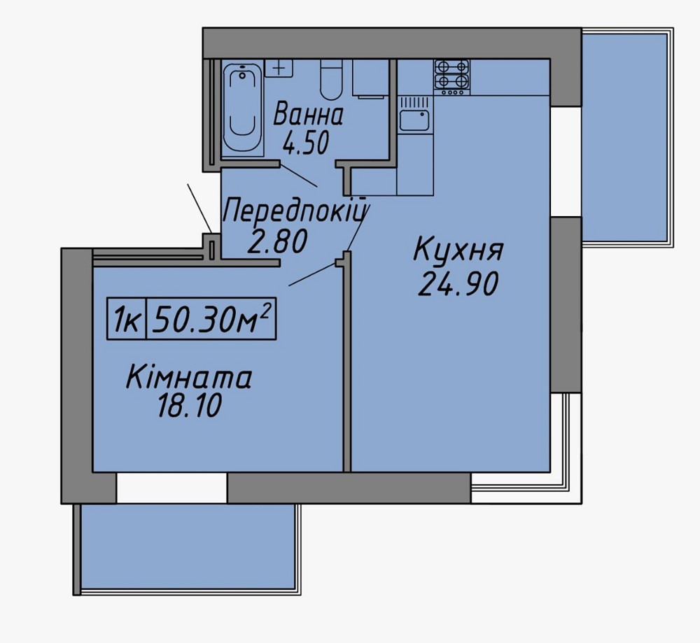 Продаж Квартира 1-кімнатна, 3/10 поверх на Чорновола Івано-Франківськ - фото 2