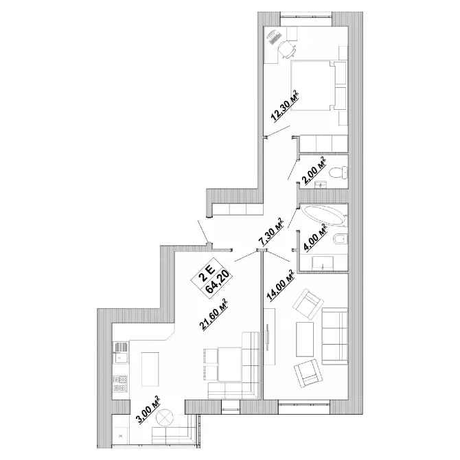 For sale 2-room Apartment 63.4 sq.m Княгинин Ivano-Frankivs'k - photo 10
