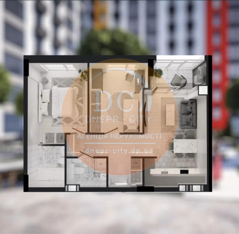 Продаж Квартира 1-кімнатна, 3/10 поверх на Запорізьке шосе, 25 Дніпро - фото 2
