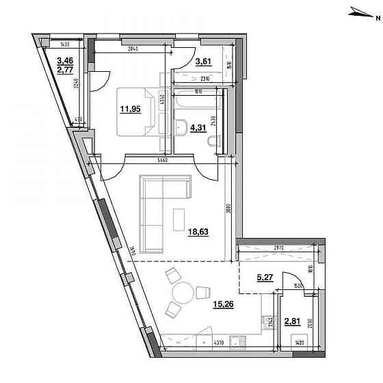 Продаж Квартира 1-кімнатна, 9/10 поверх на вул. Залізнична L'viv