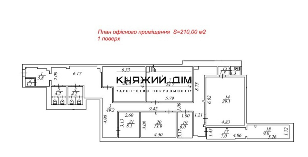 Оренда офісне приміщення на Межигорская ул. поверх - 1/4 Київ - фото 8