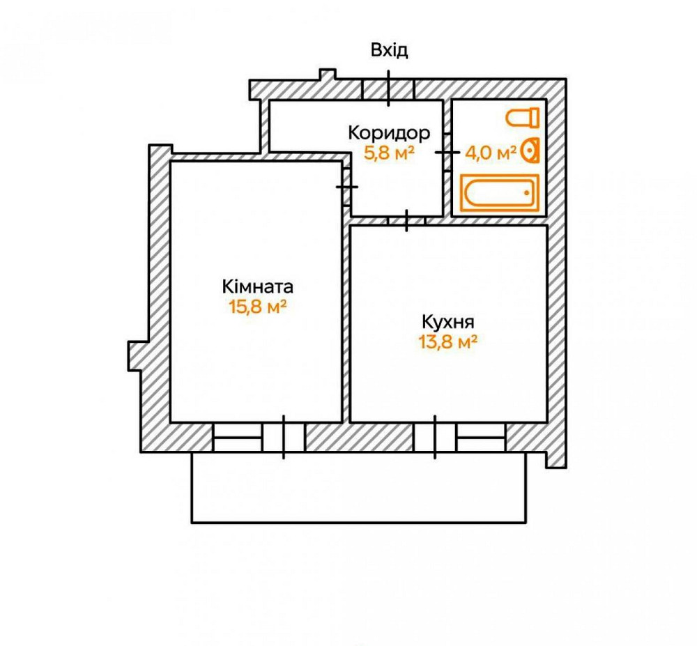 Продаж Квартира 1-кімнатна, 1/6 поверх на Метрологічна вул., д. 54-А Киев - изображение 15