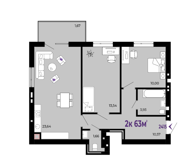 Продаж Квартира 2-кімнатна, 1/5 поверх на вул. 24 Серпня Івано-Франківськ - фото 4