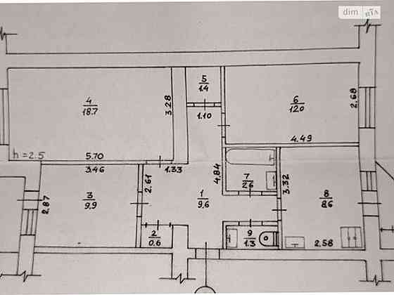 Продаж Квартира 3-кімнатна, 1/5 поверх на Космонавтів Вінниця